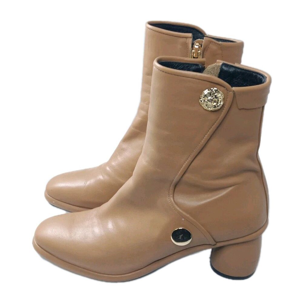 REIKE NEN Curved Middle Ankle Boots Women's Size 38 EU | 8 US Brown Retail $508